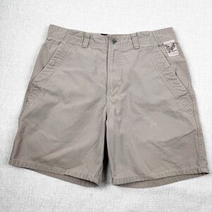 VTG Harley Davidson Cargo Shorts Mens Khaki Beige Inseam 7"